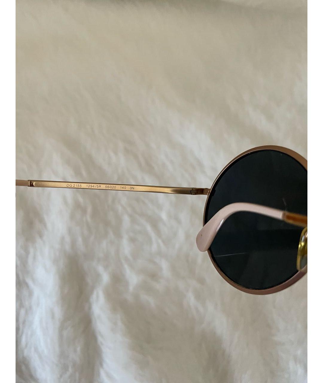 DOLCE&GABBANA Розовые металлические солнцезащитные очки, фото 5