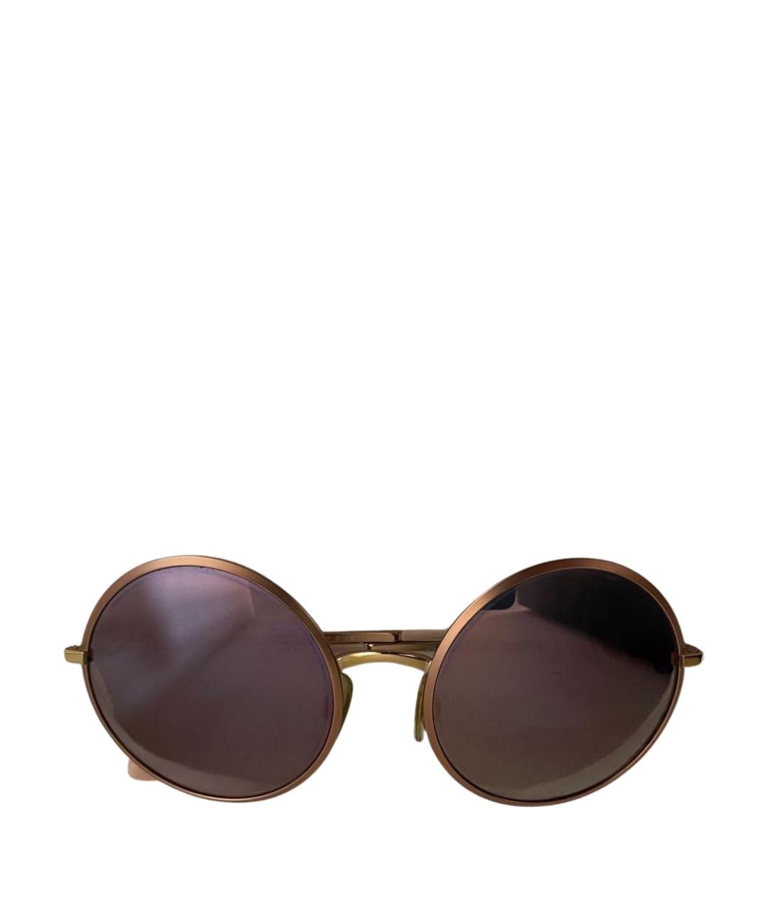 DOLCE&GABBANA Розовые металлические солнцезащитные очки, фото 1