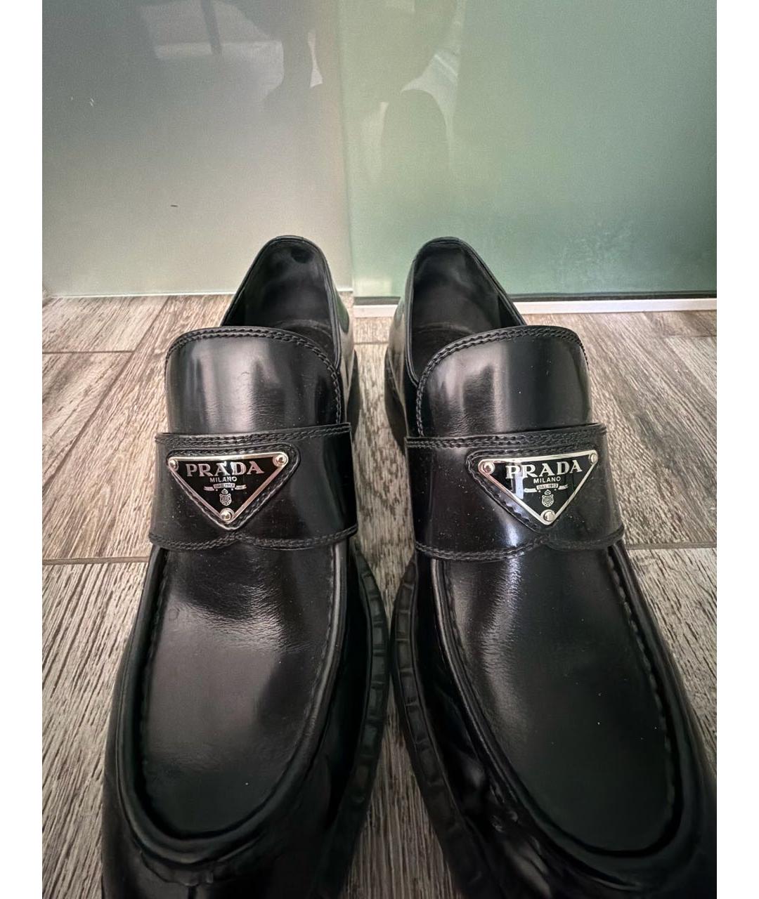 PRADA Черные кожаные лоферы, фото 7