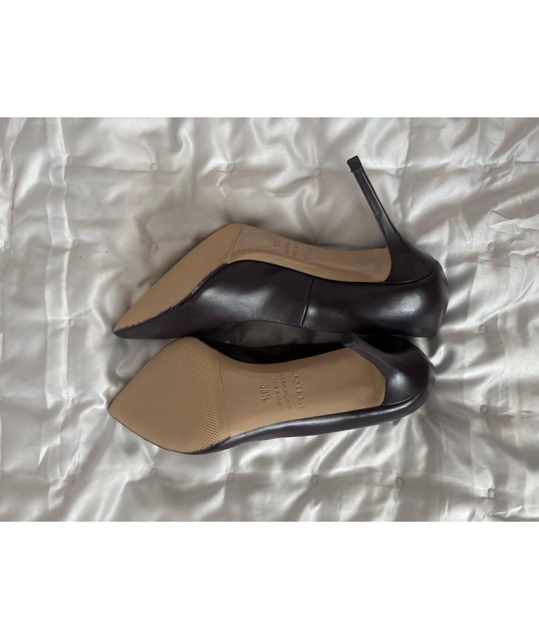 LE SILLA Черные кожаные туфли, фото 5