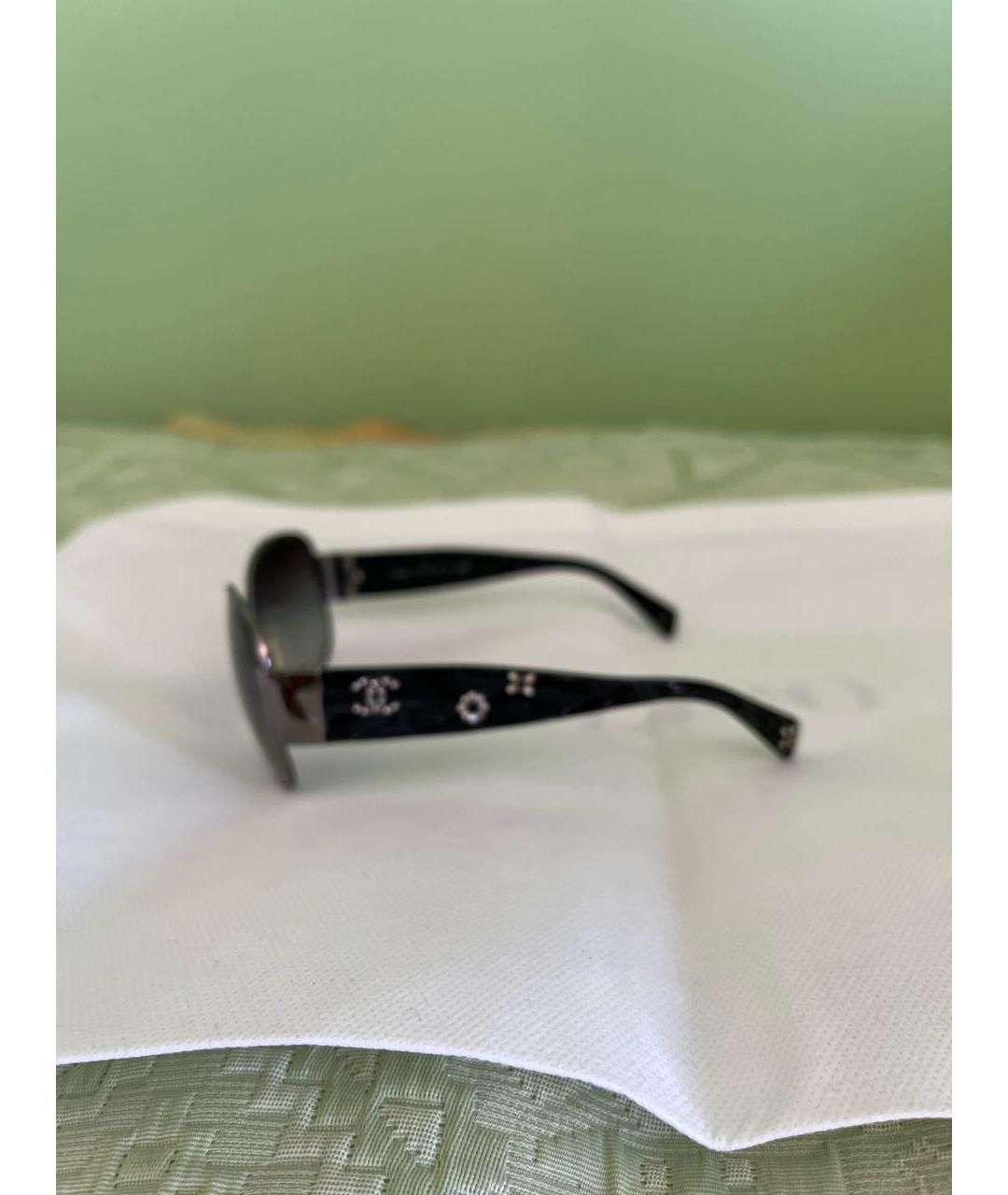 CHANEL Серые металлические солнцезащитные очки, фото 3