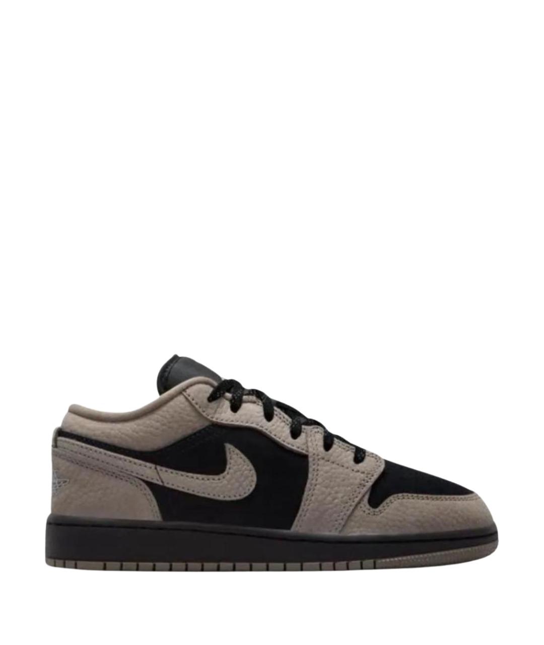 JORDAN Коричневые кожаные кроссовки, фото 1