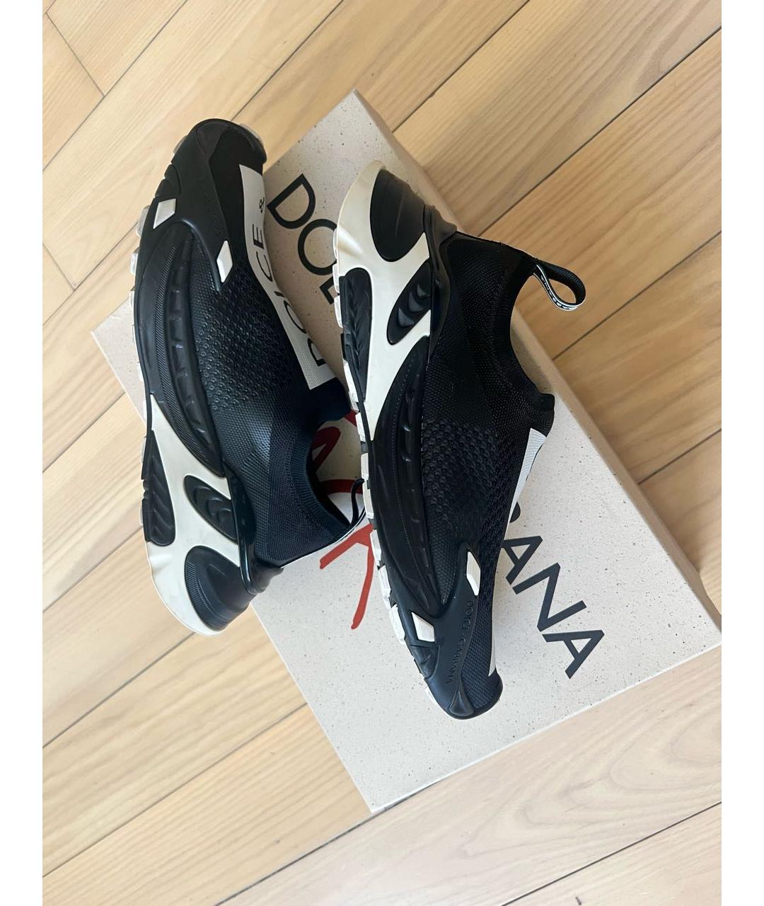DOLCE&GABBANA Черные текстильные кроссовки, фото 7