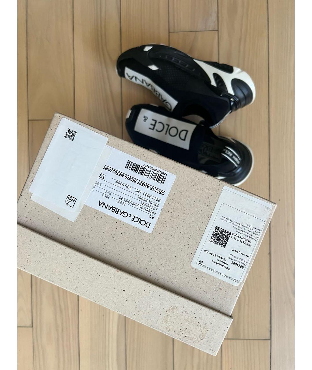 DOLCE&GABBANA Черные текстильные кроссовки, фото 5