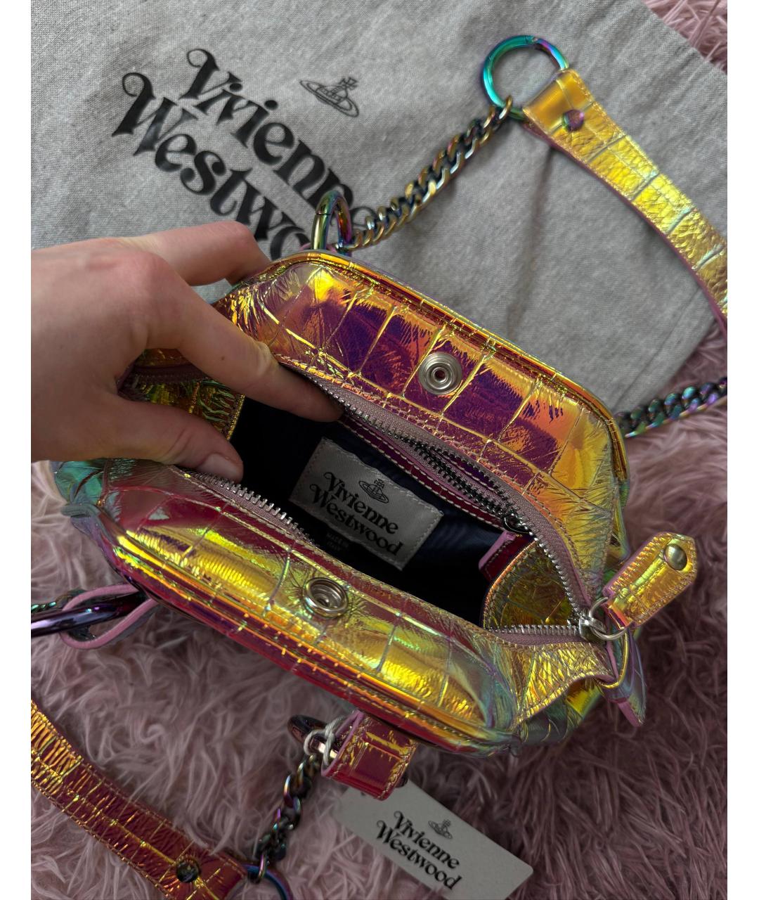 VIVIENNE WESTWOOD Мульти кожаная сумка через плечо, фото 3