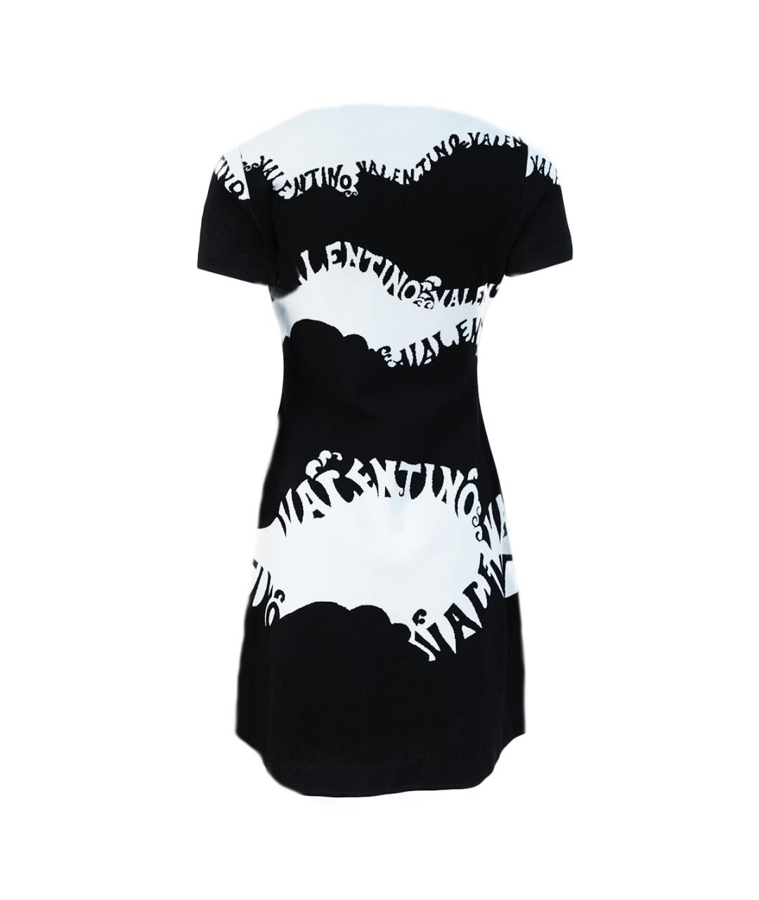 VALENTINO Черное вискозное повседневное платье, фото 2
