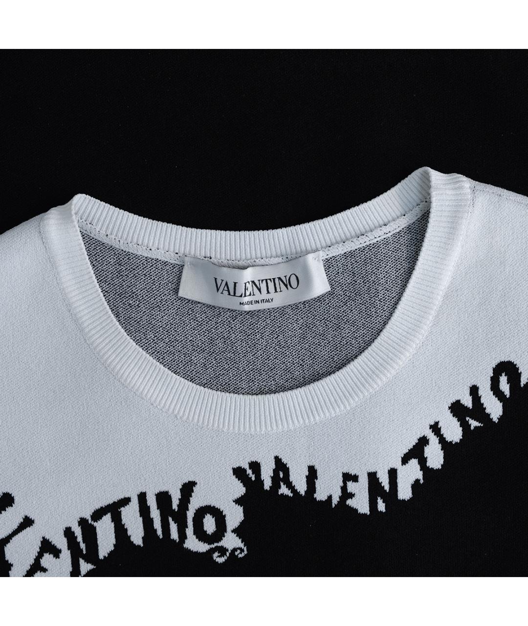 VALENTINO Черное вискозное повседневное платье, фото 3