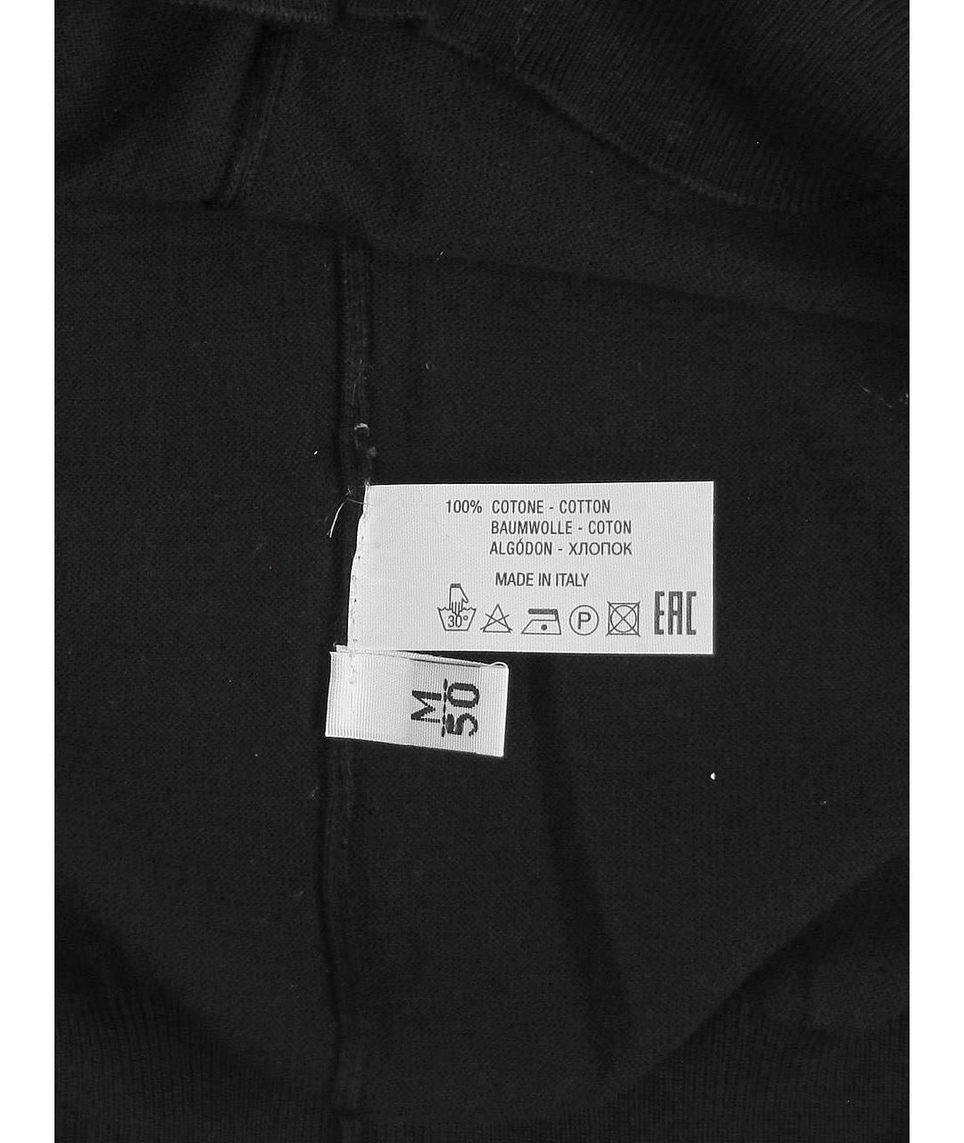 KITON Черное хлопковое поло с коротким рукавом, фото 7