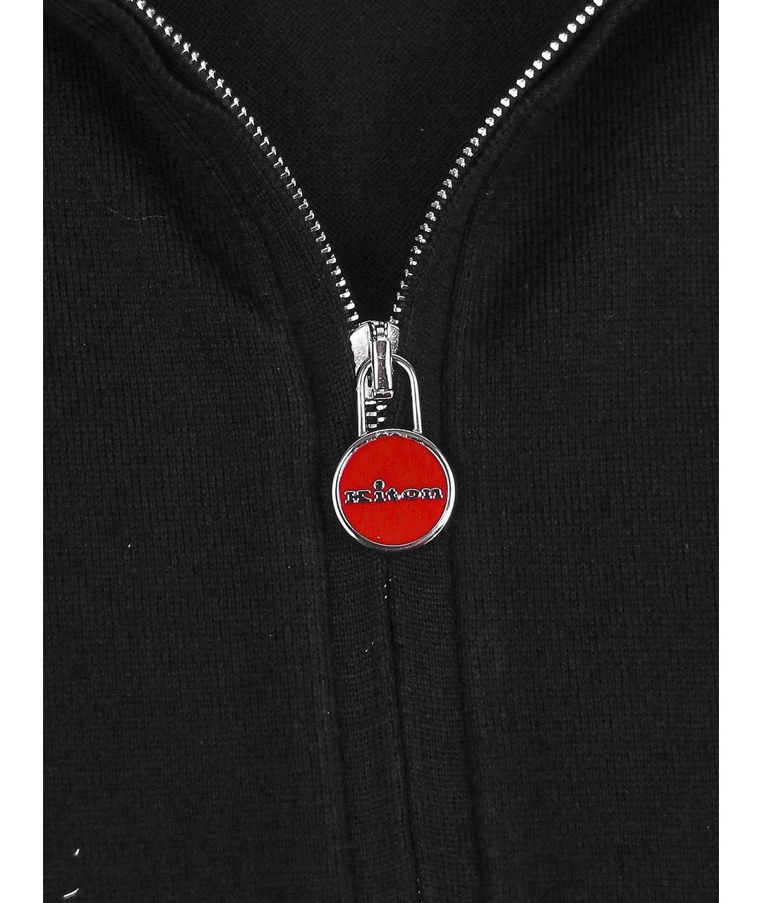 KITON Черное хлопковое поло с коротким рукавом, фото 4