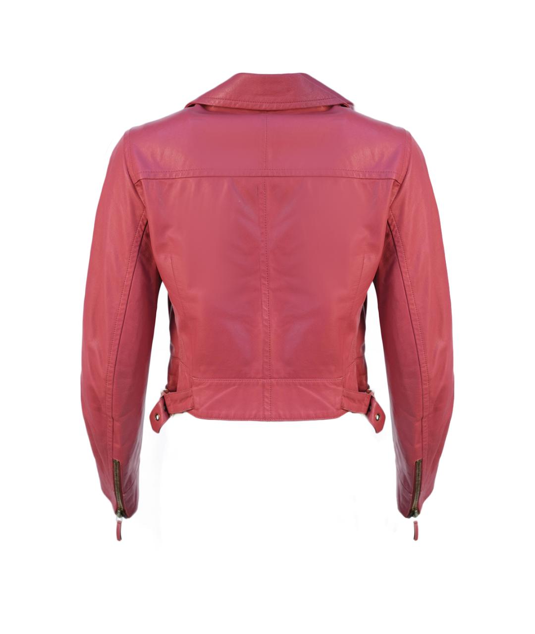 BLUMARINE Розовая кожаная куртка, фото 2