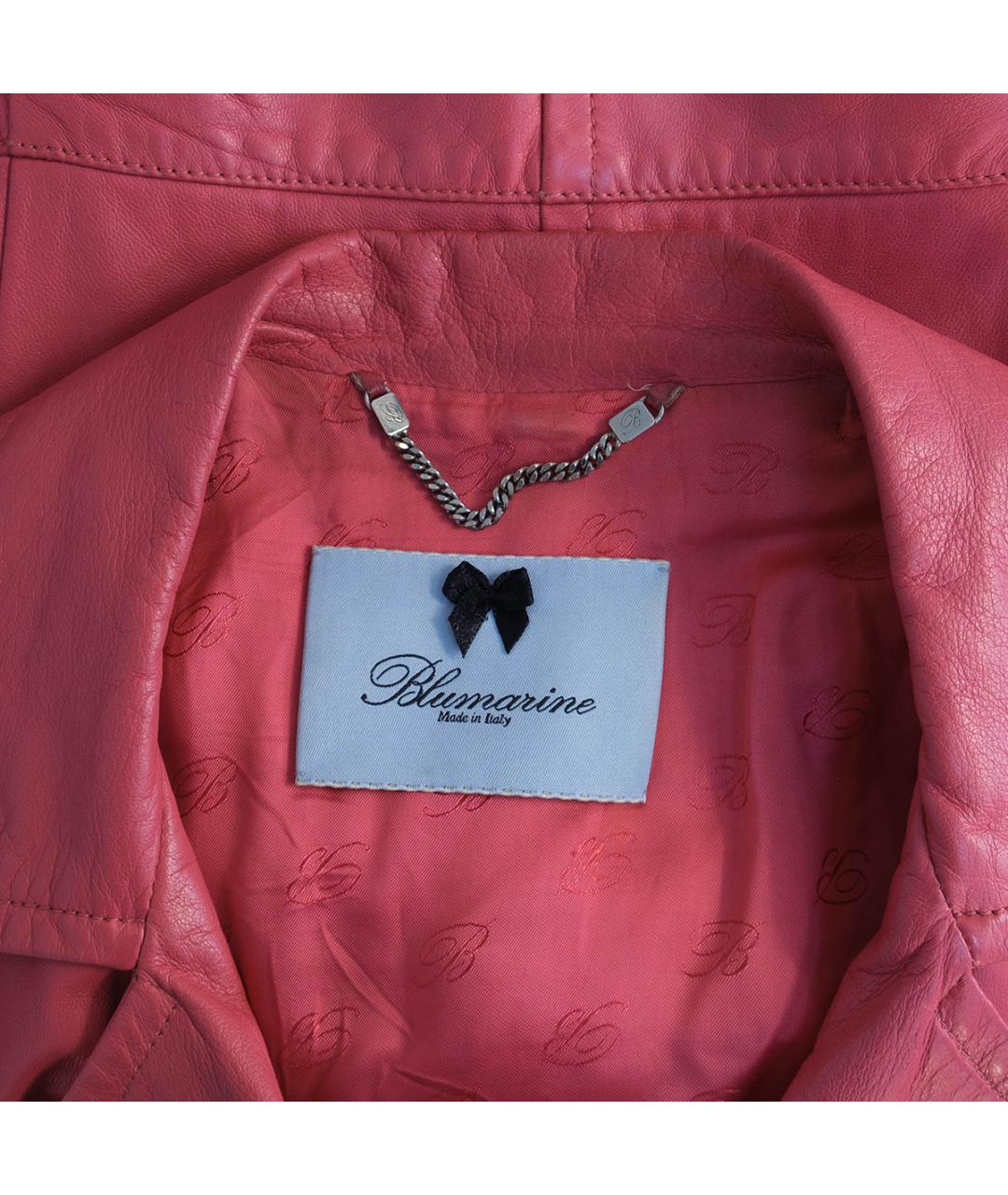 BLUMARINE Розовая кожаная куртка, фото 3