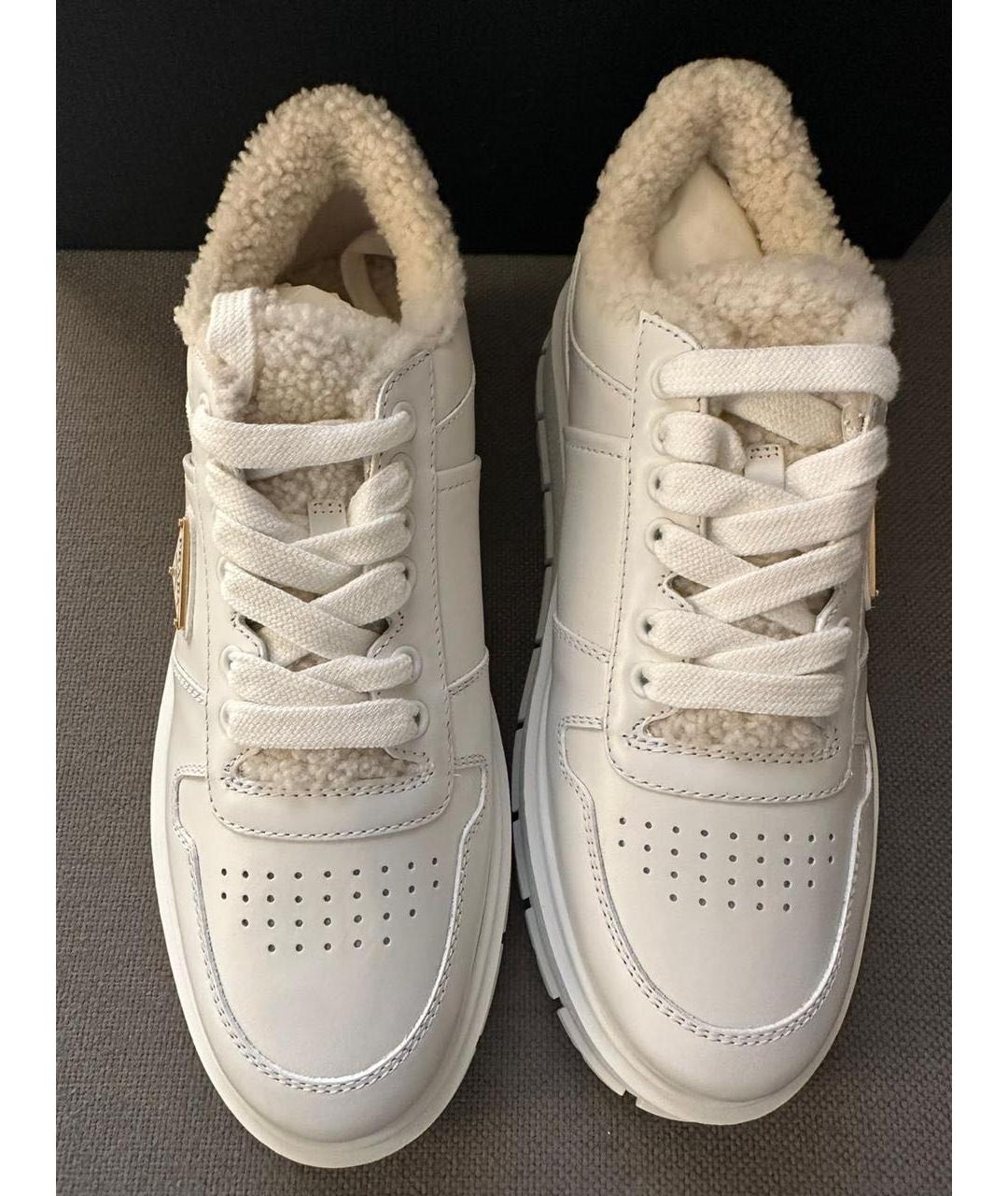 PRADA Белые кожаные ботинки, фото 3