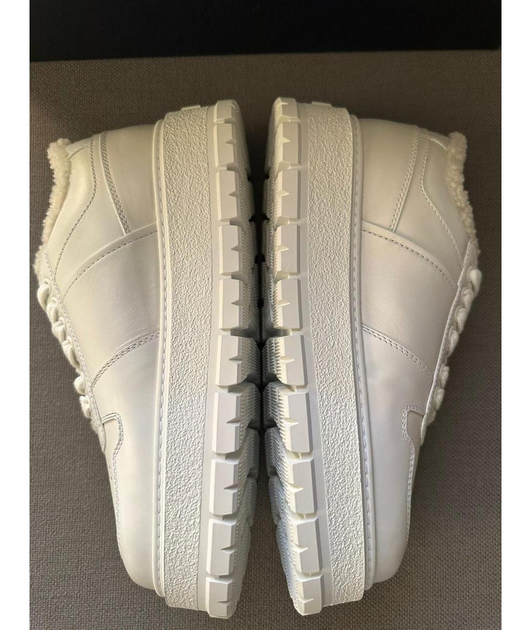 PRADA Белые кожаные ботинки, фото 2