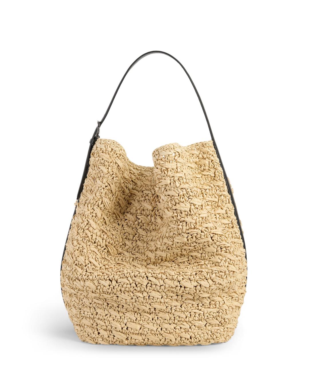 TOTEME Бежевая пелетеная сумка тоут, фото 1