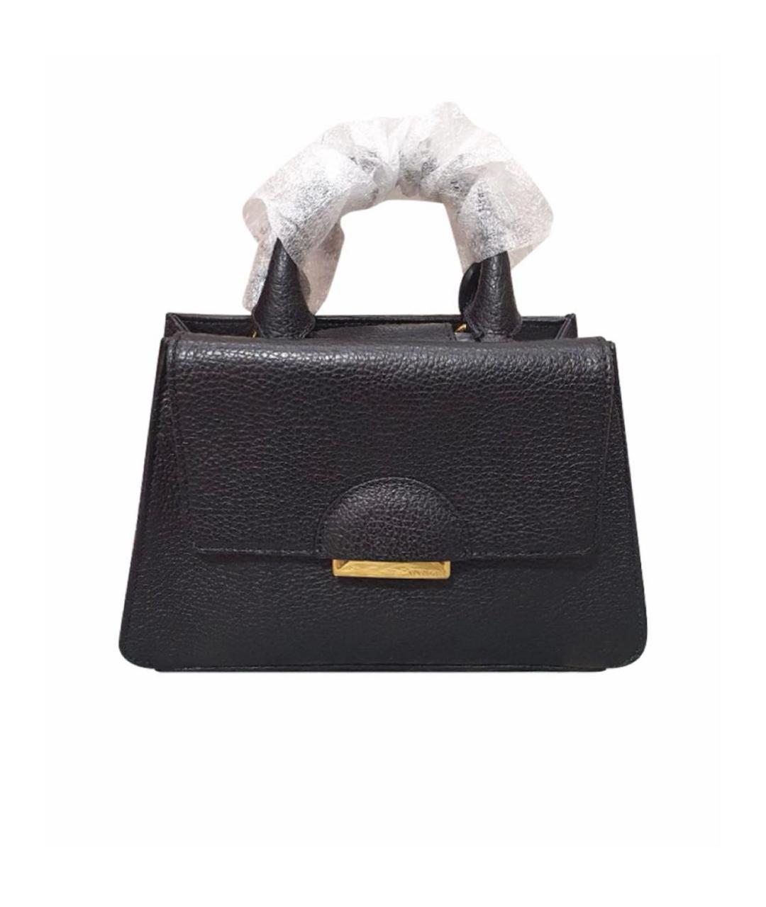 COCCINELLE Черная кожаная сумка с короткими ручками, фото 1