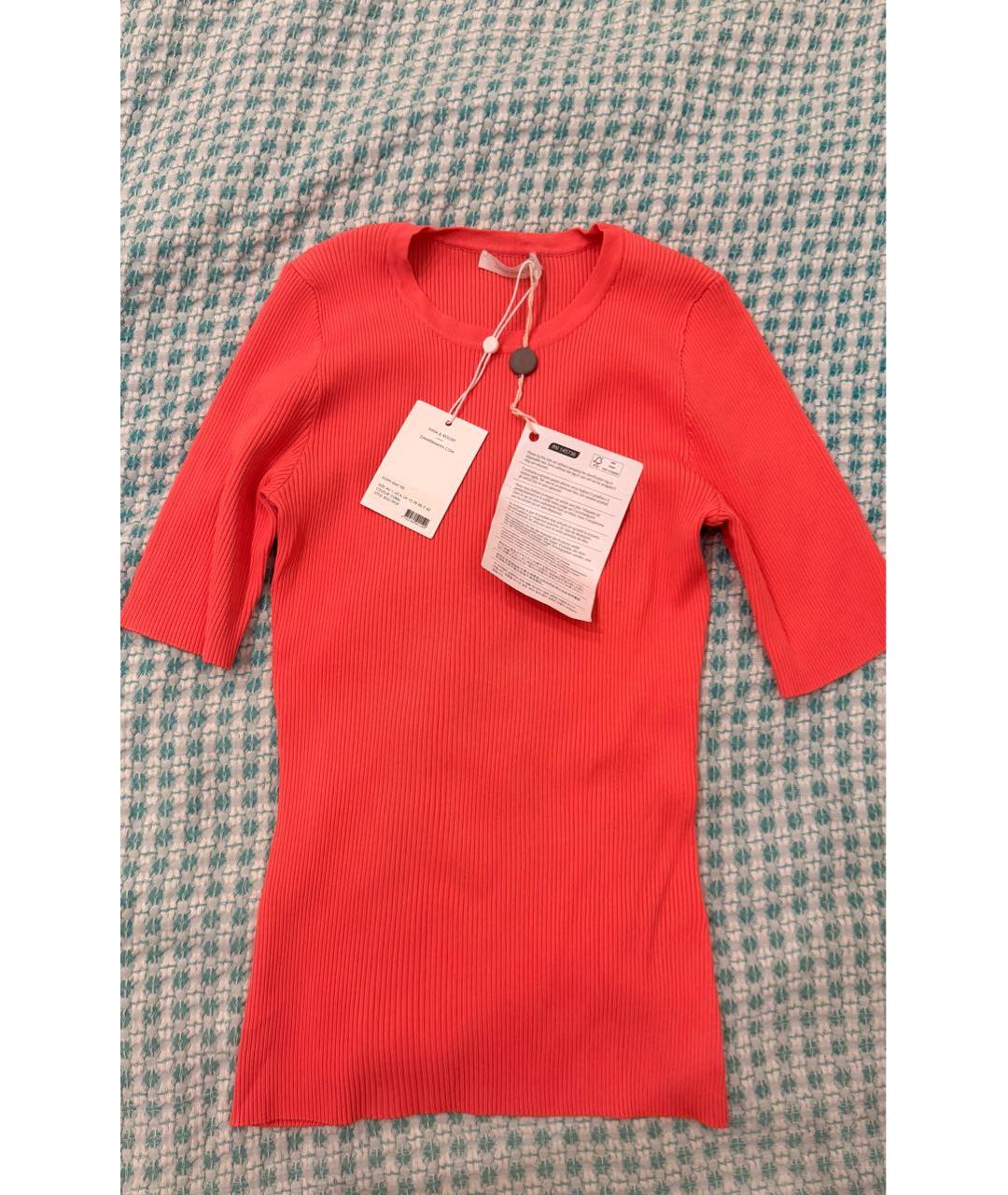 ZIMMERMANN Коралловая вискозная футболка, фото 9