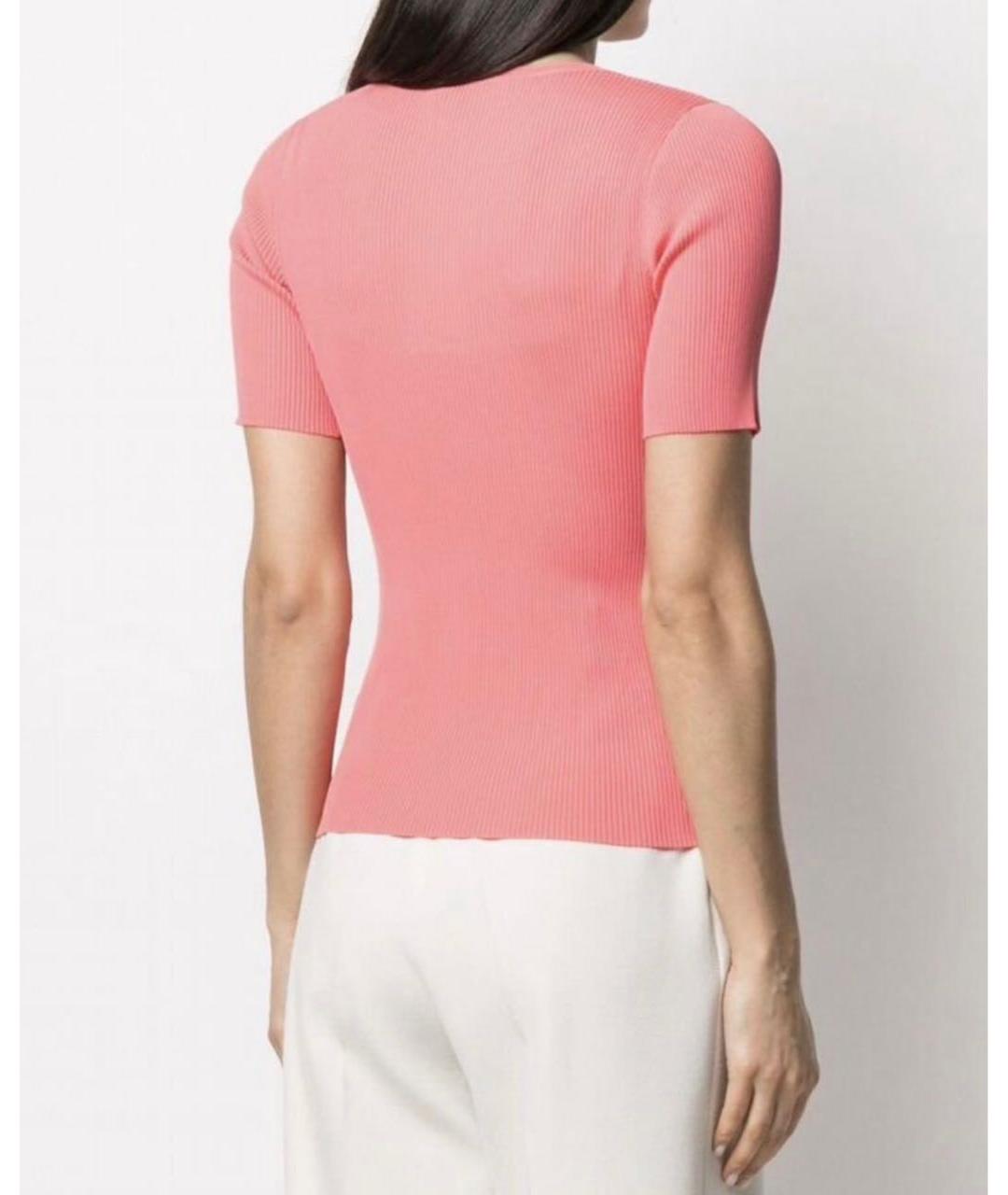 ZIMMERMANN Коралловая вискозная футболка, фото 7