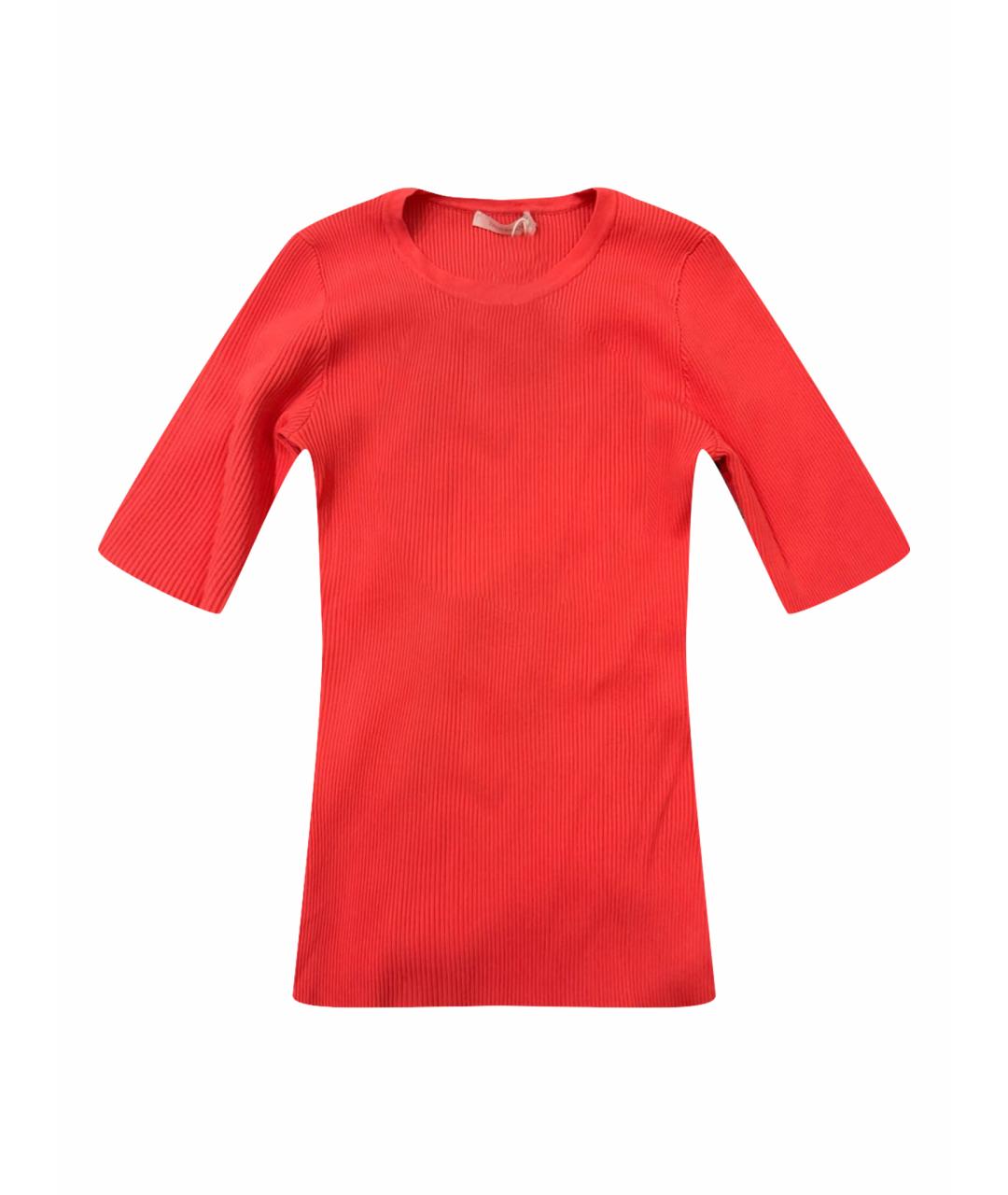 ZIMMERMANN Коралловая вискозная футболка, фото 1