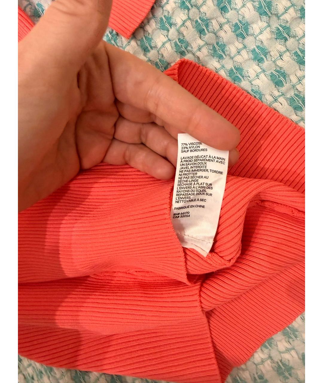 ZIMMERMANN Коралловая вискозная футболка, фото 4