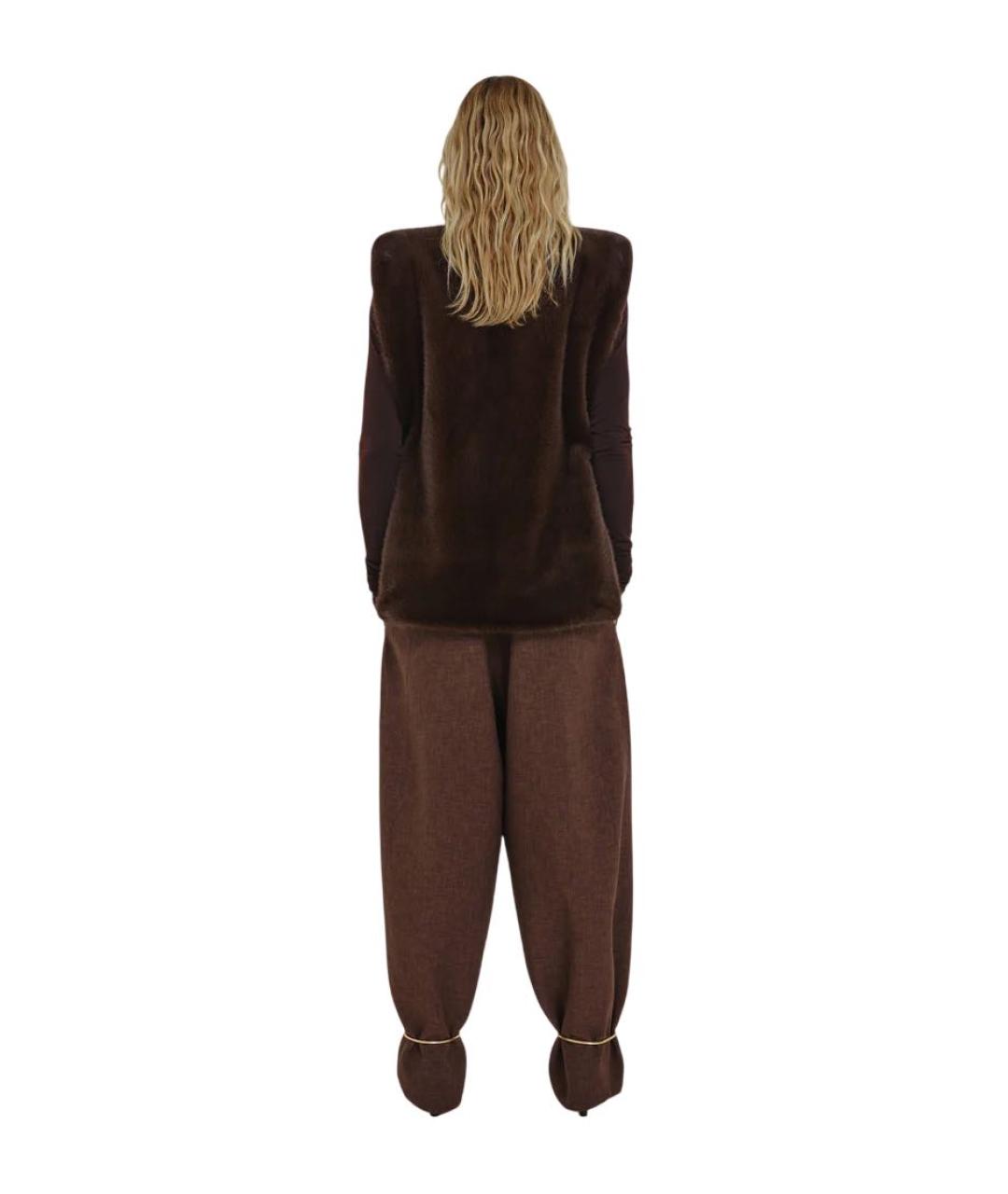 DARKPARK Коричневый полиэстеровый жилет, фото 3