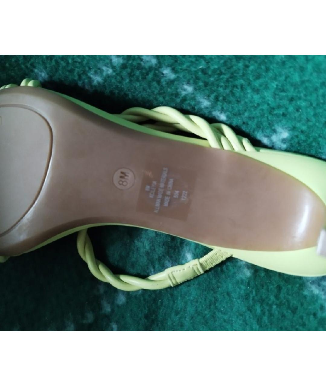 CALVIN KLEIN Желтые мюли из искусственной кожи, фото 4