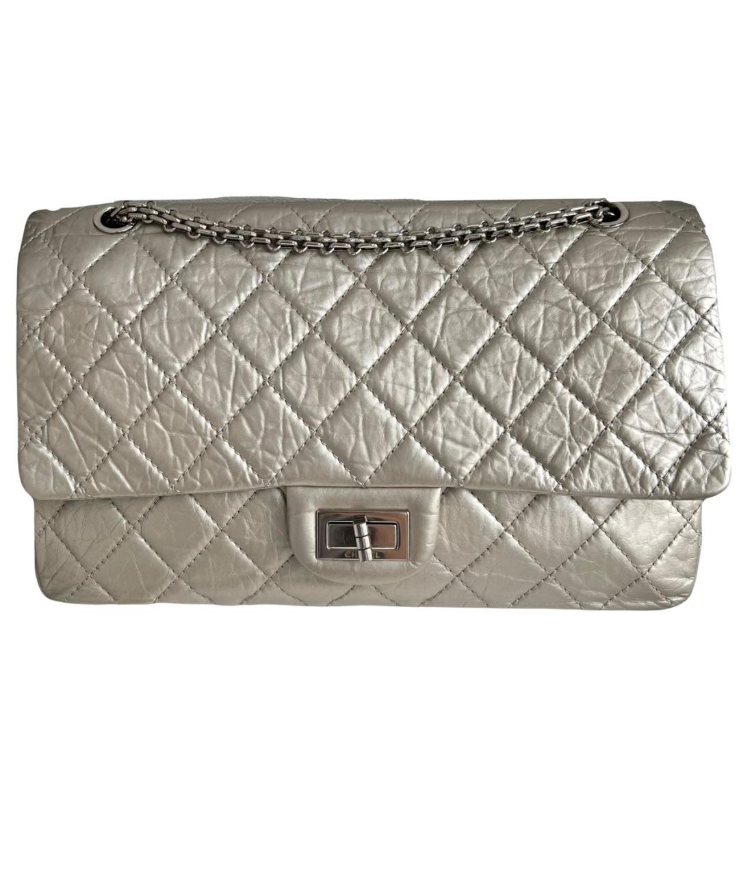 CHANEL Серебряная кожаная сумка через плечо, фото 9