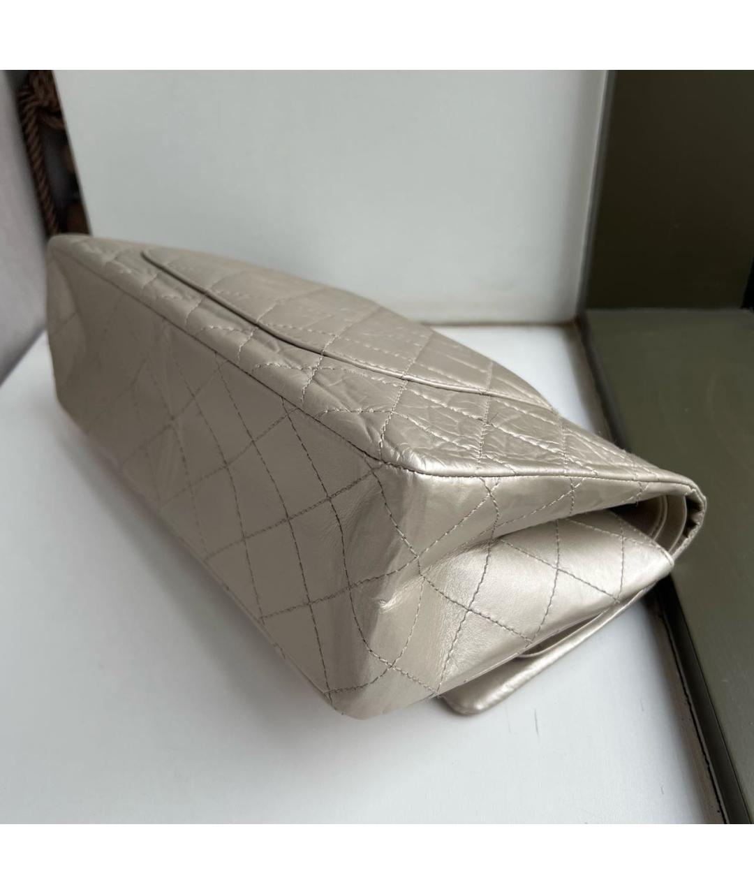 CHANEL Серебряная кожаная сумка через плечо, фото 6