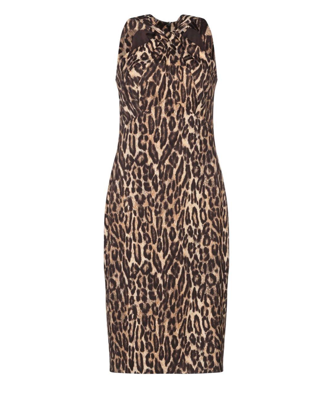 MICHAEL KORS Коричневое вискозное коктейльное платье, фото 1
