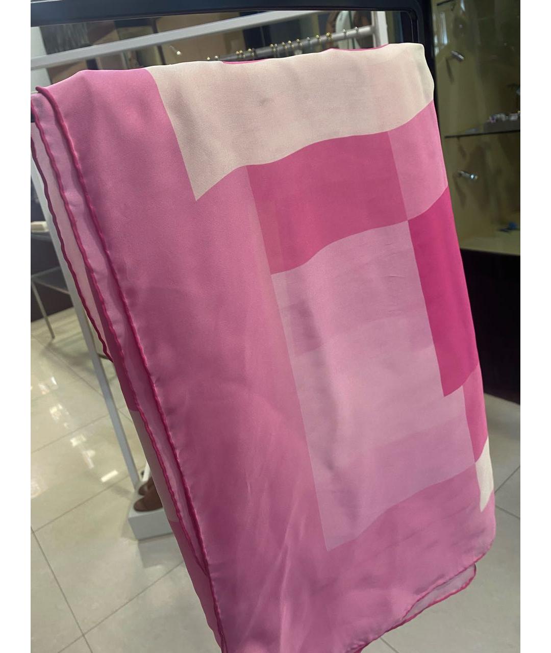 FERRAGAMO Розовый шелковый платок, фото 2