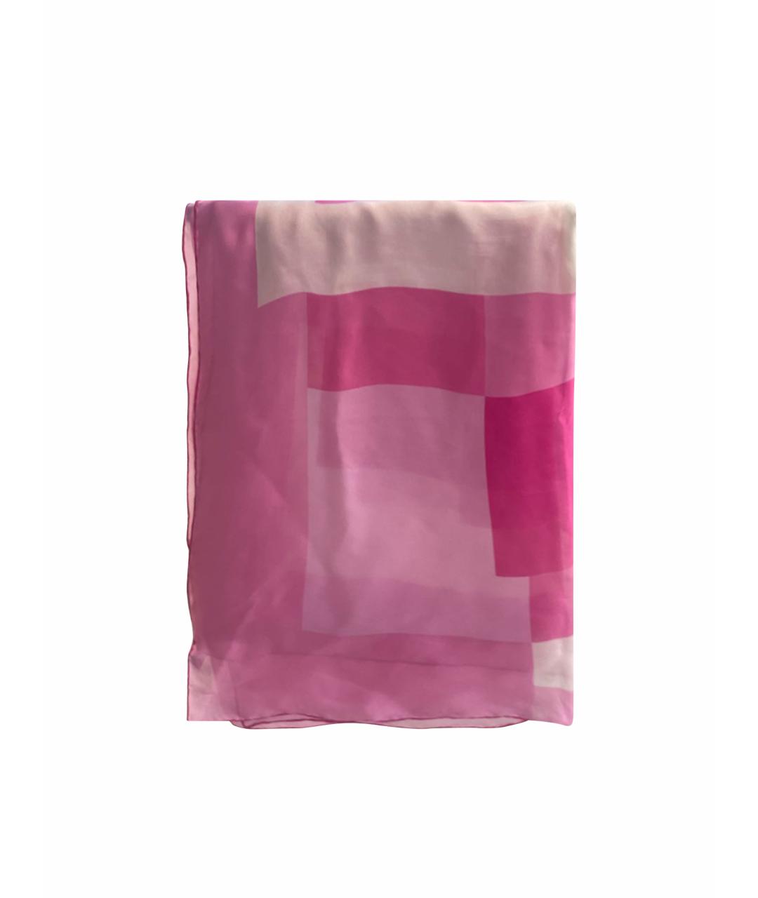 FERRAGAMO Розовый шелковый платок, фото 1