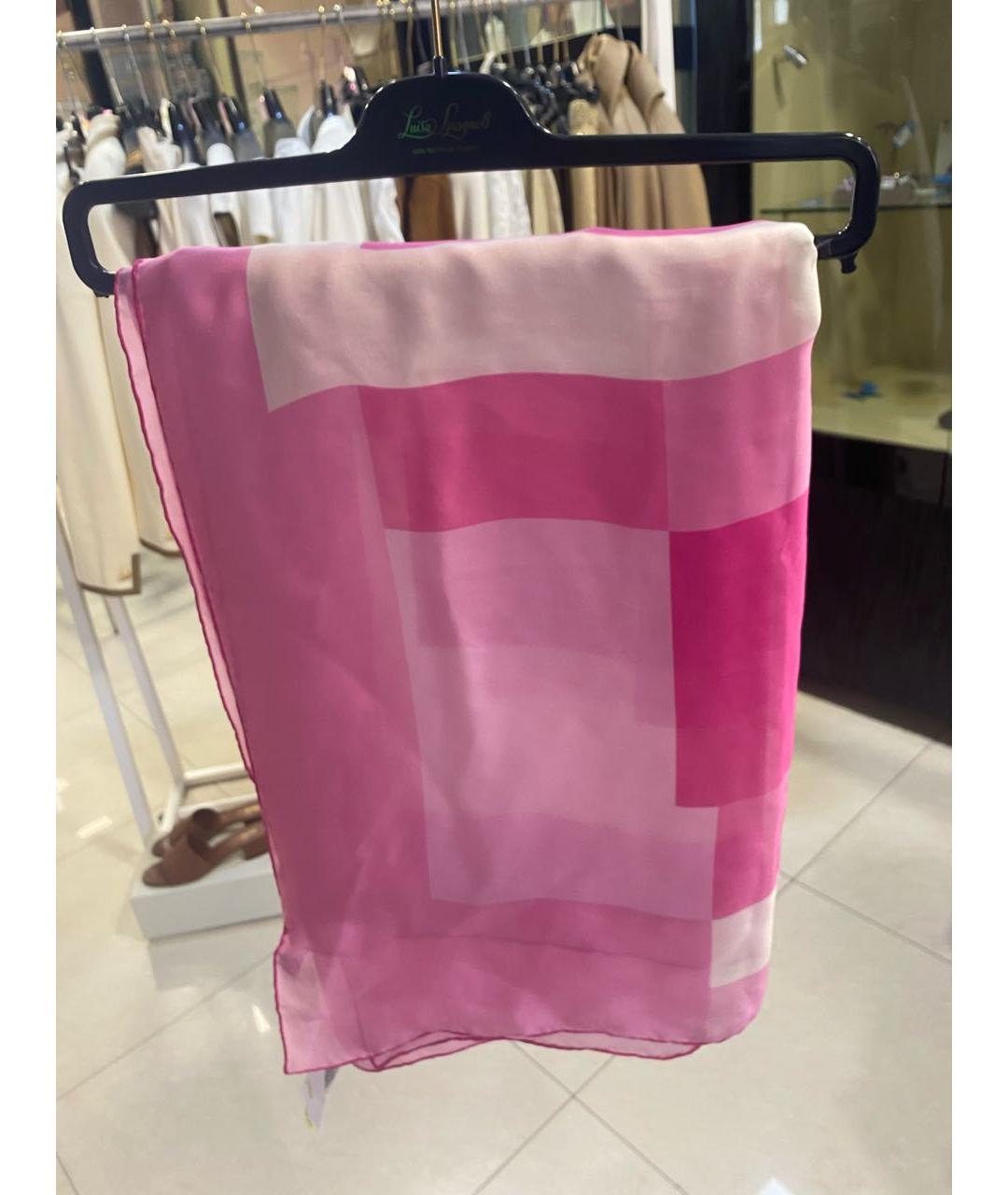 FERRAGAMO Розовый шелковый платок, фото 6