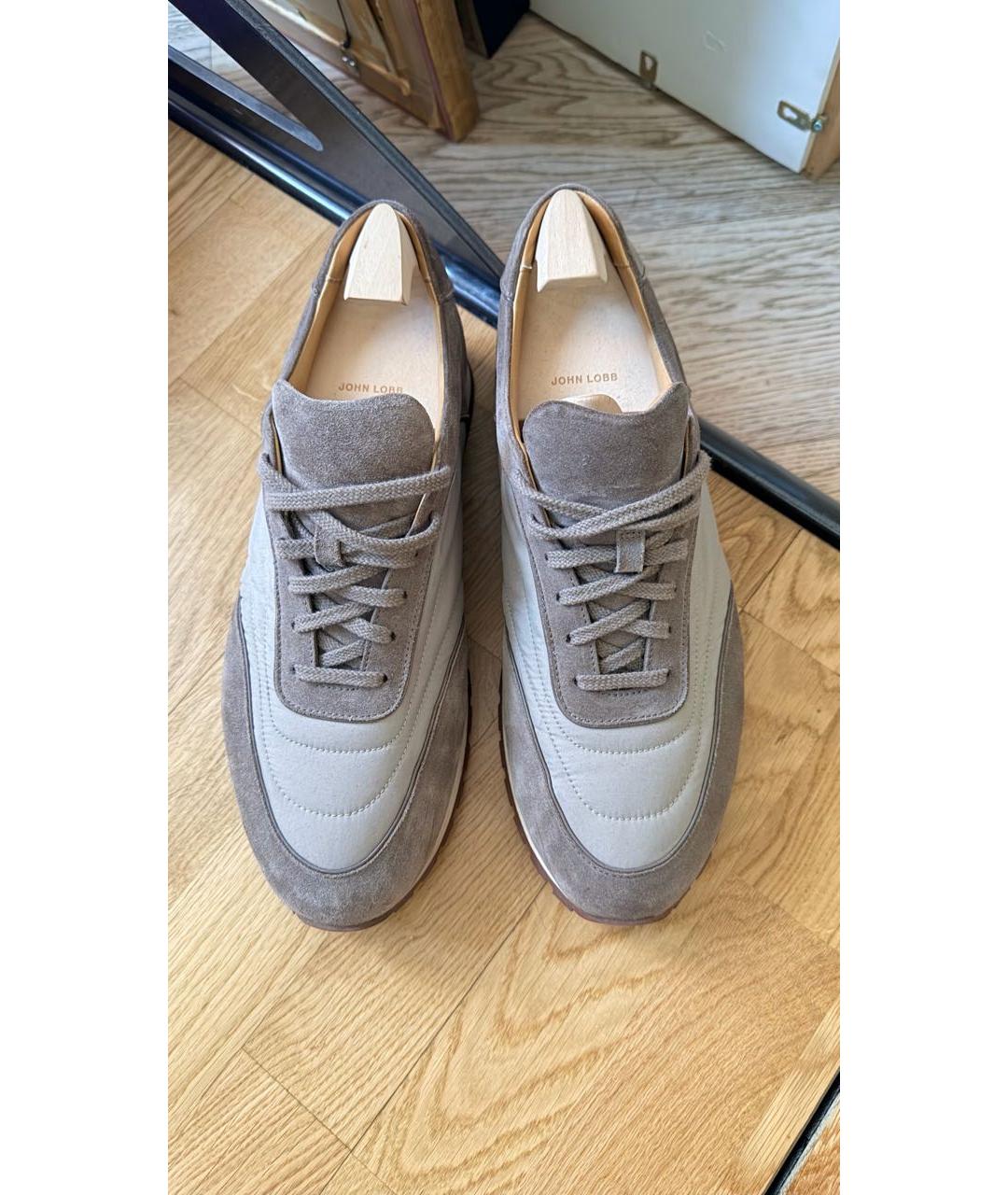 LORO PIANA Серые низкие кроссовки / кеды, фото 5