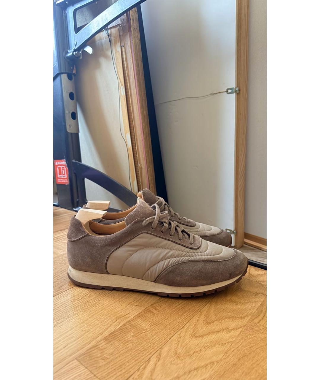 LORO PIANA Серые низкие кроссовки / кеды, фото 6