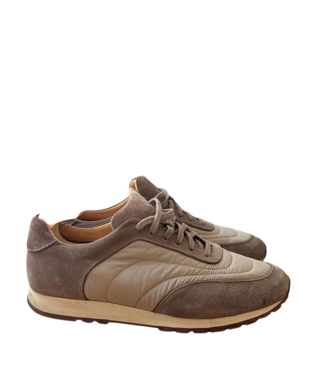 LORO PIANA Серые низкие кроссовки / кеды, фото 1