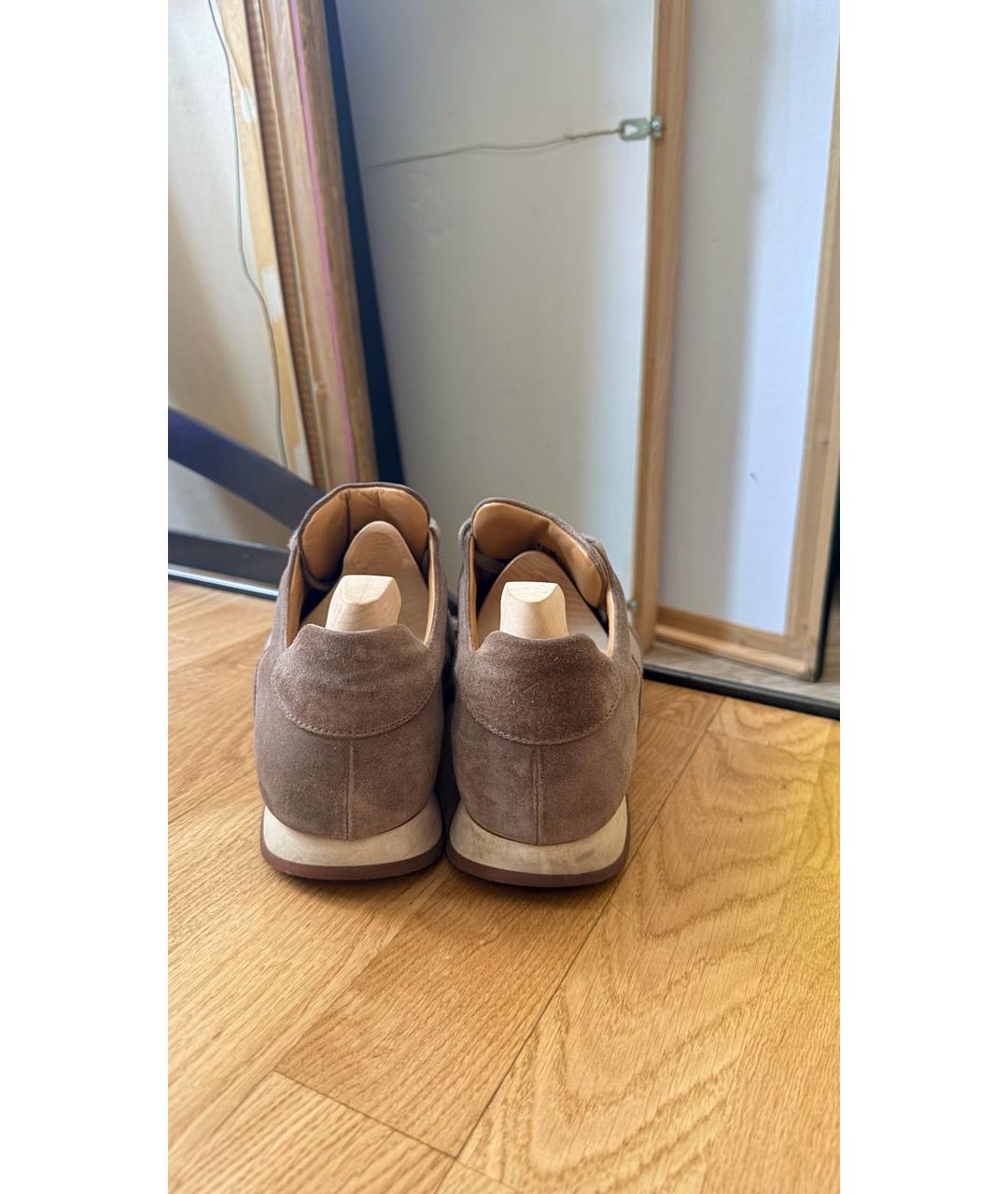 LORO PIANA Серые низкие кроссовки / кеды, фото 4