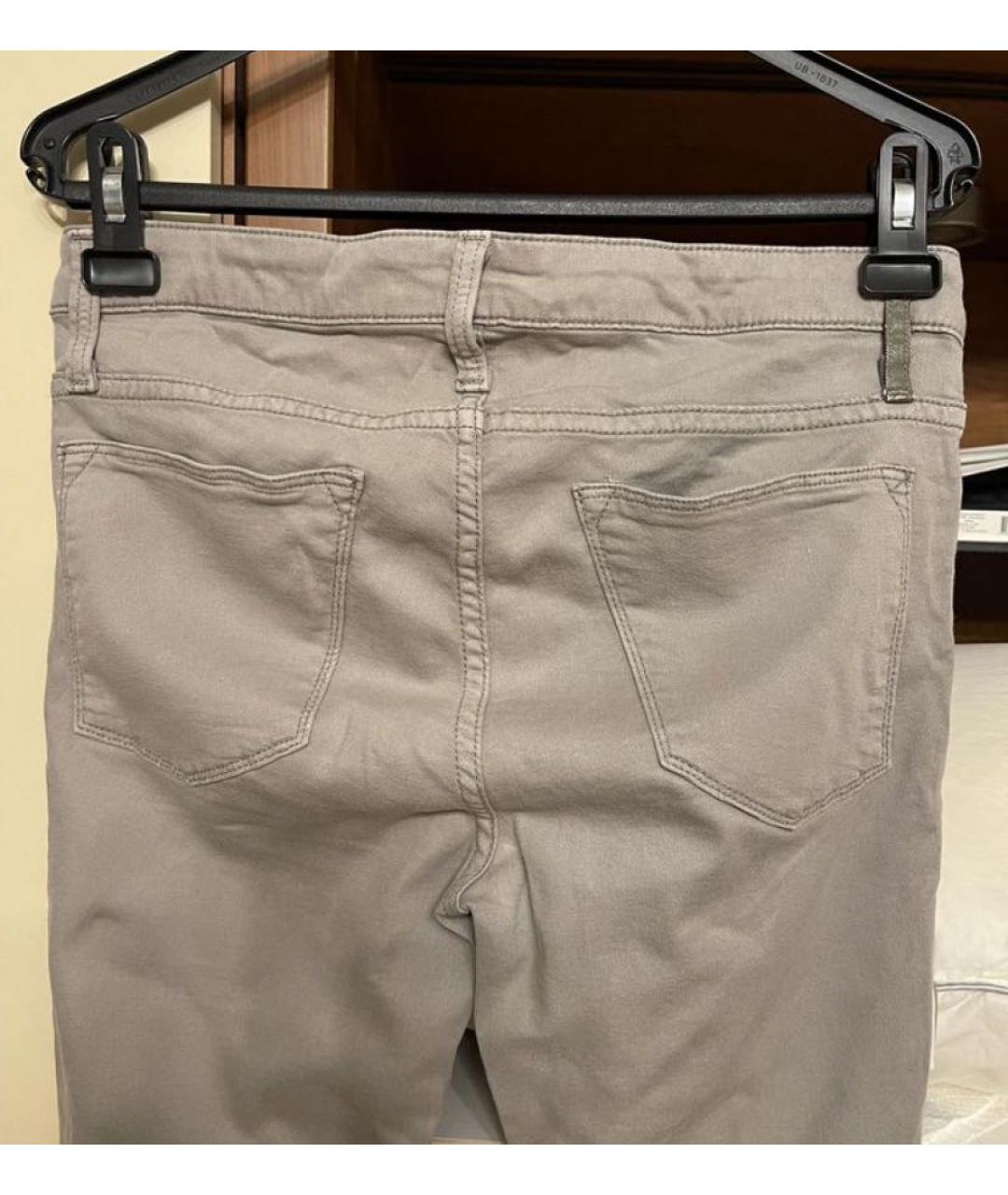 HELMUT LANG Бежевые хлопко-эластановые джинсы скинни, фото 6