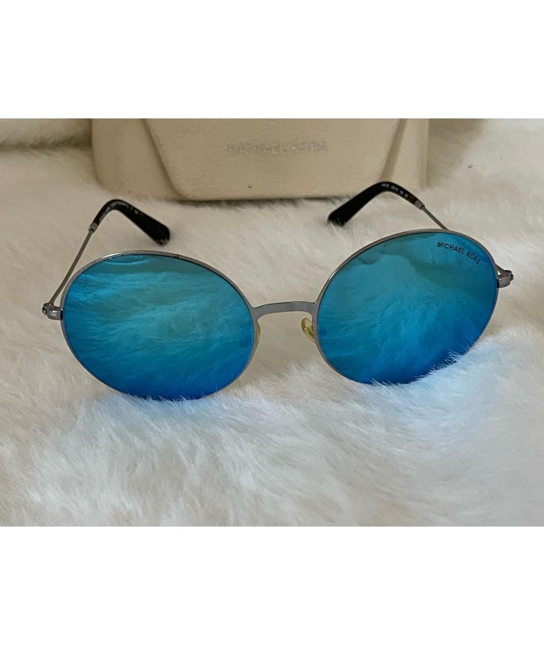 MICHAEL KORS Серебряные металлические солнцезащитные очки, фото 6