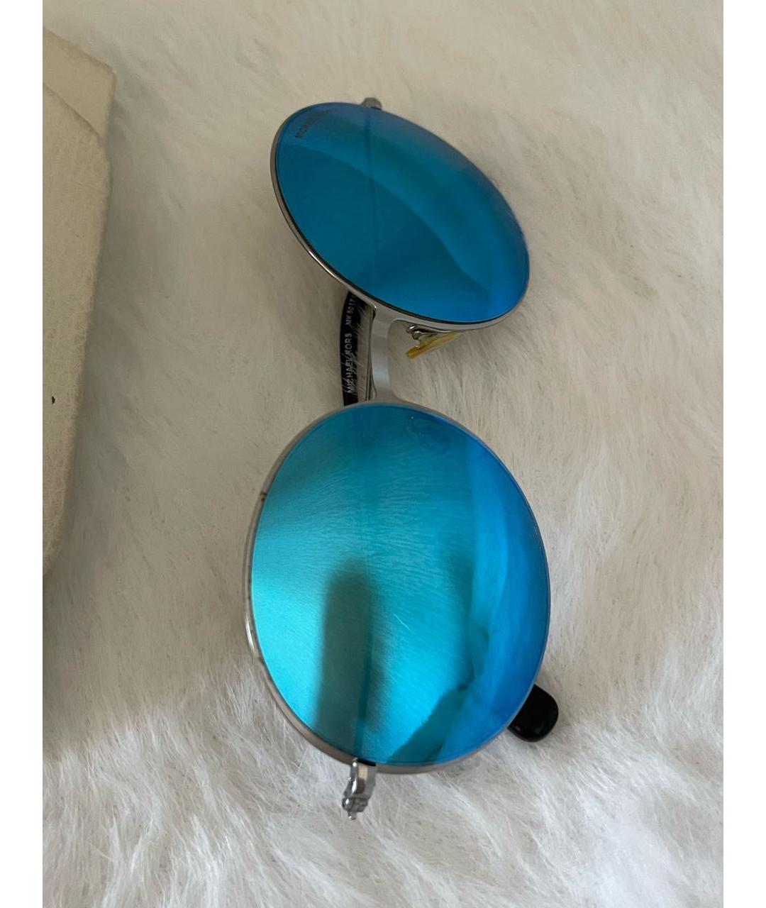 MICHAEL KORS Серебряные металлические солнцезащитные очки, фото 3