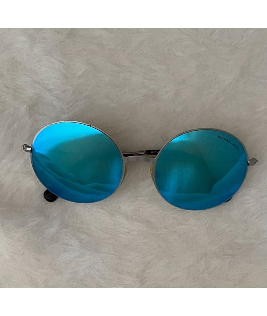 MICHAEL KORS Серебряные металлические солнцезащитные очки, фото 2