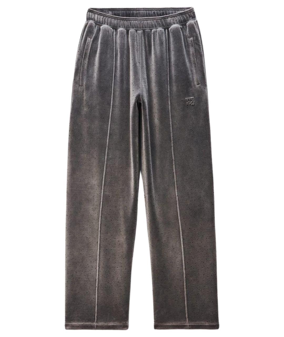 ALEXANDER WANG Серые хлопковые брюки широкие, фото 1