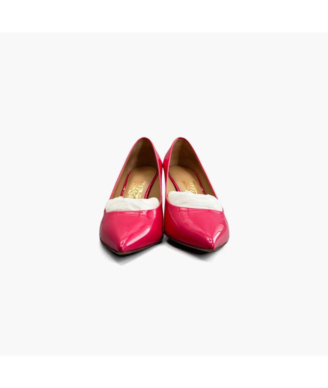 FERRAGAMO Розовые туфли из лакированной кожи, фото 3