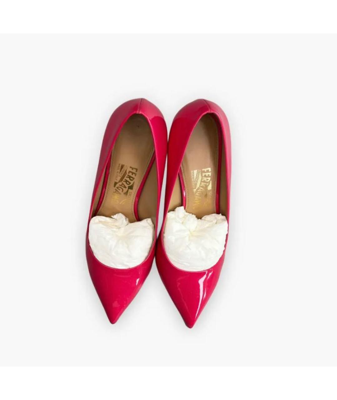 FERRAGAMO Розовые туфли из лакированной кожи, фото 4