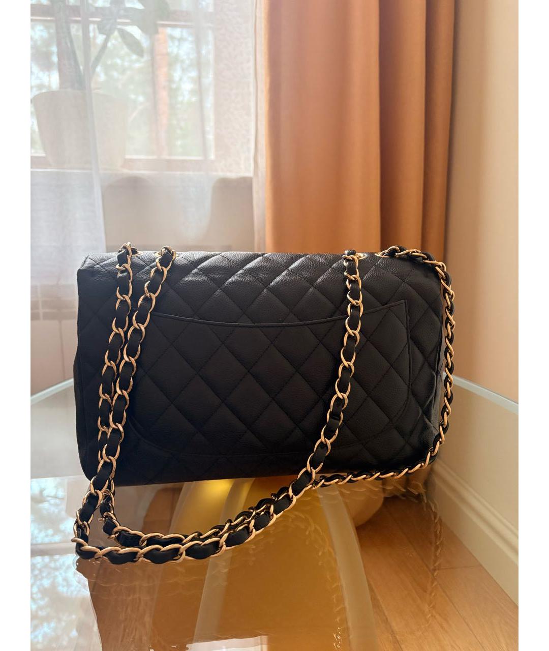 CHANEL Черная кожаная сумка через плечо, фото 3