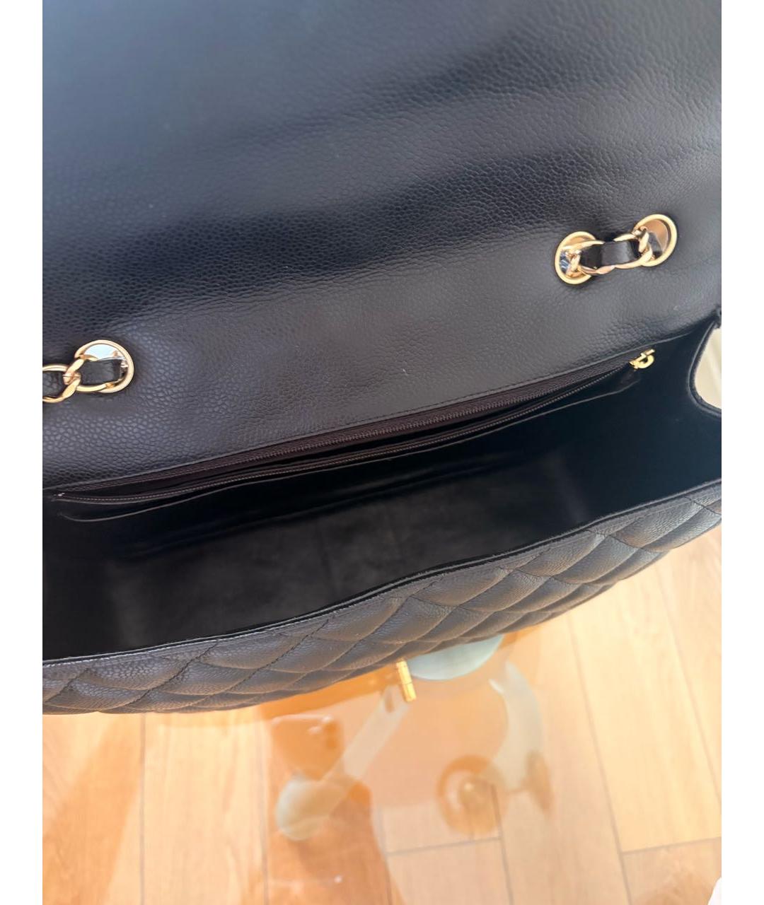 CHANEL Черная кожаная сумка через плечо, фото 4