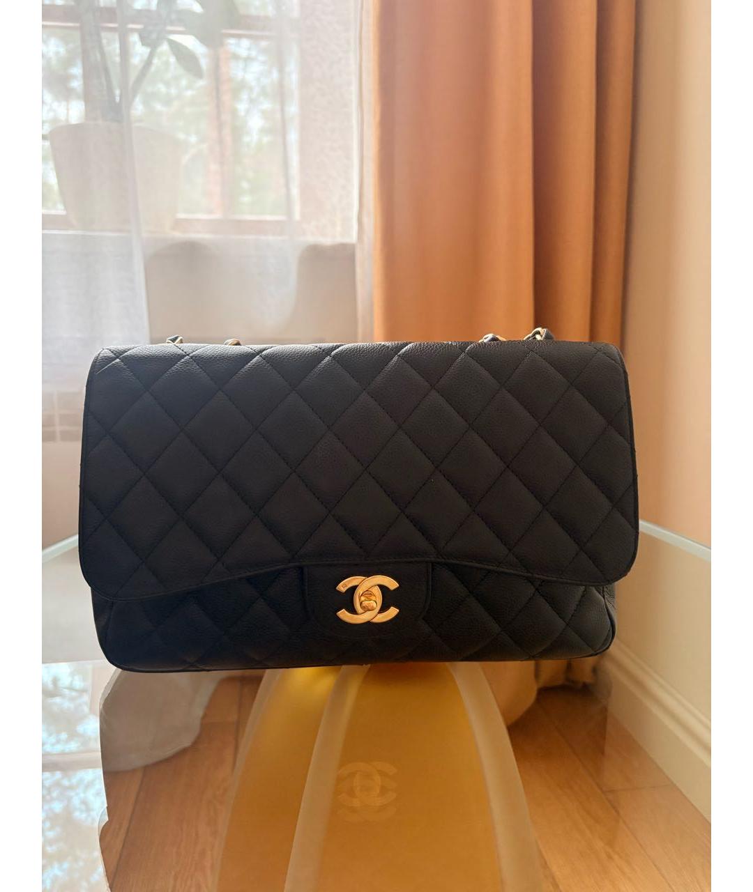 CHANEL Черная кожаная сумка через плечо, фото 6