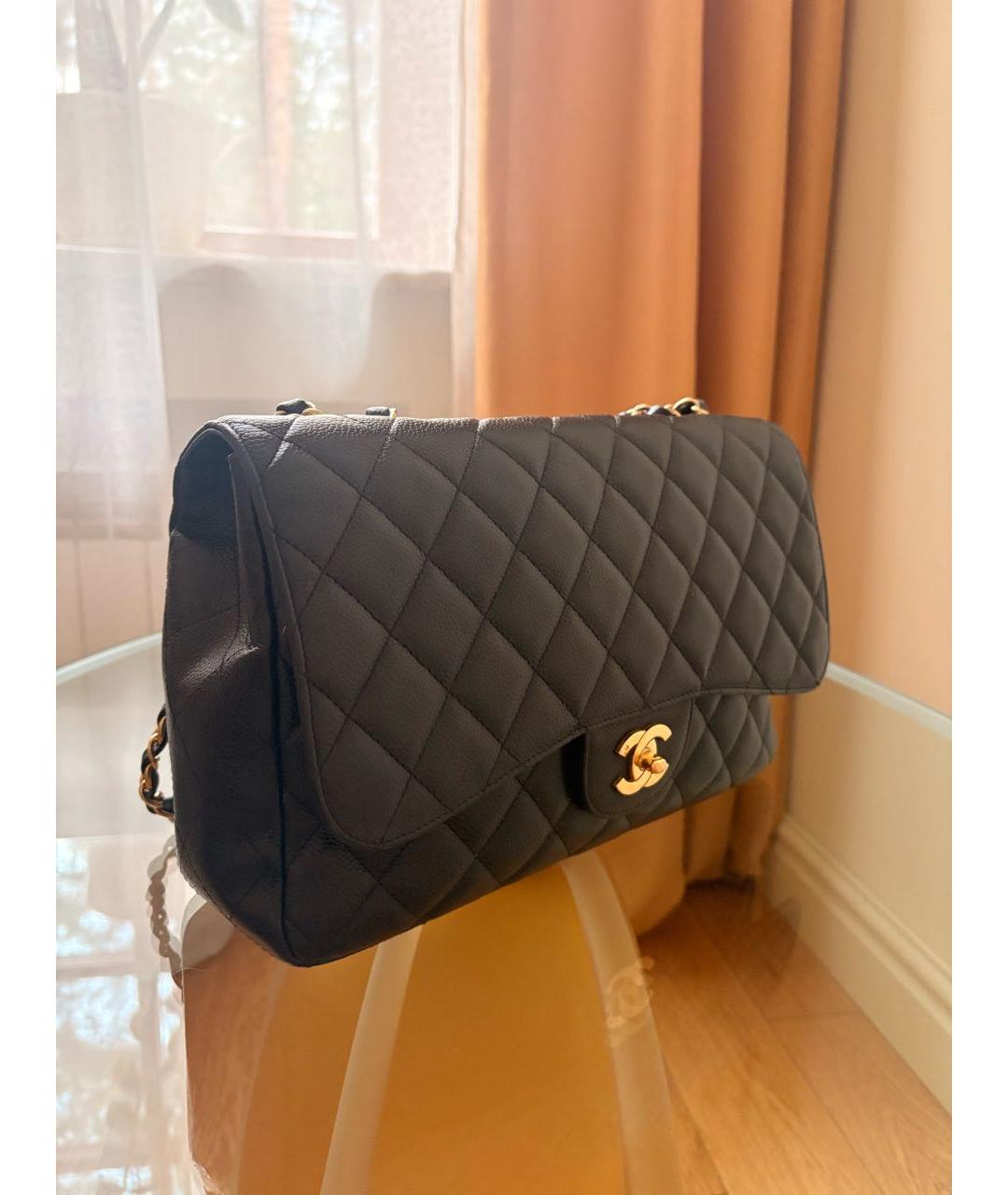 CHANEL Черная кожаная сумка через плечо, фото 2