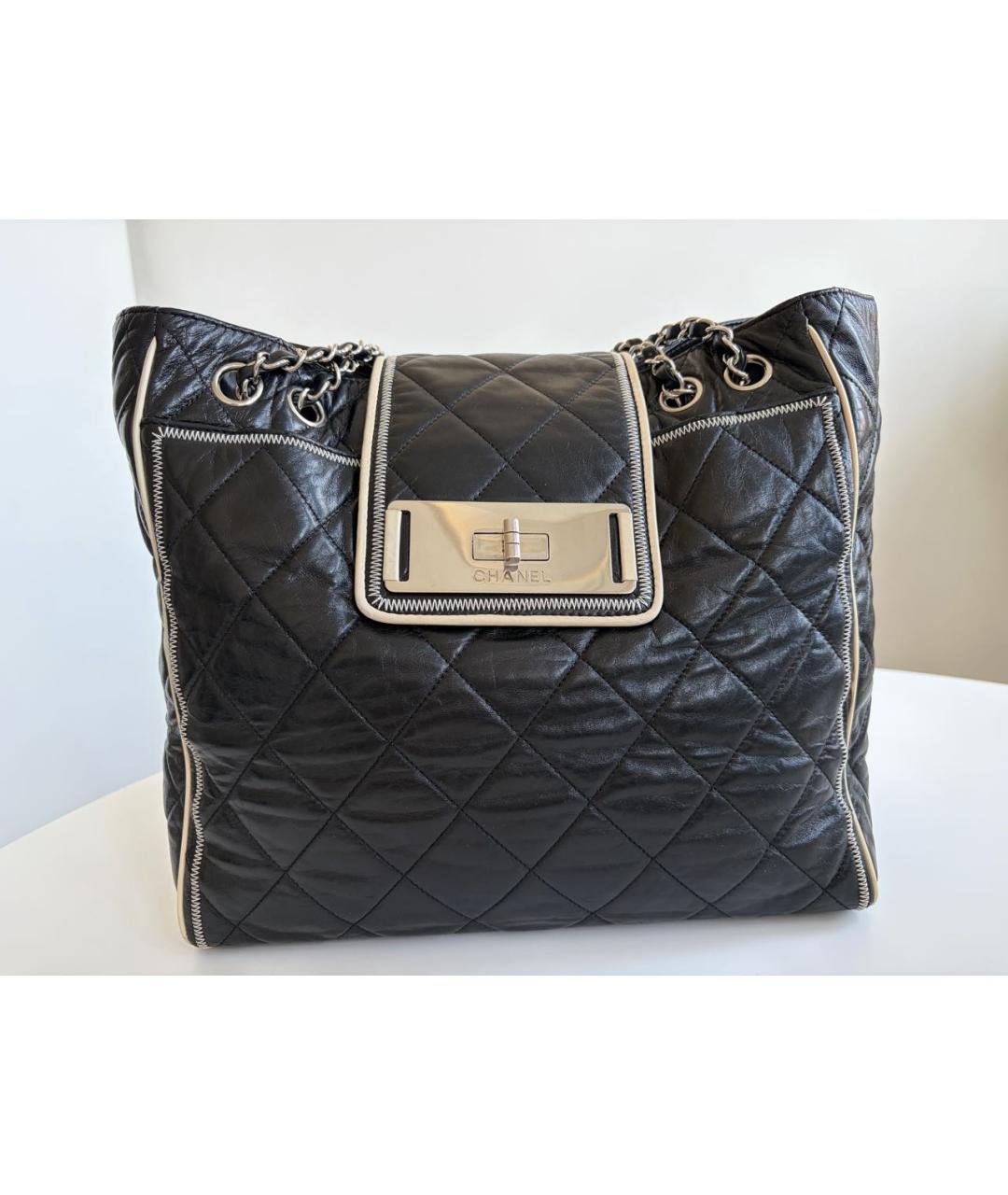 CHANEL Черная кожаная сумка через плечо, фото 5