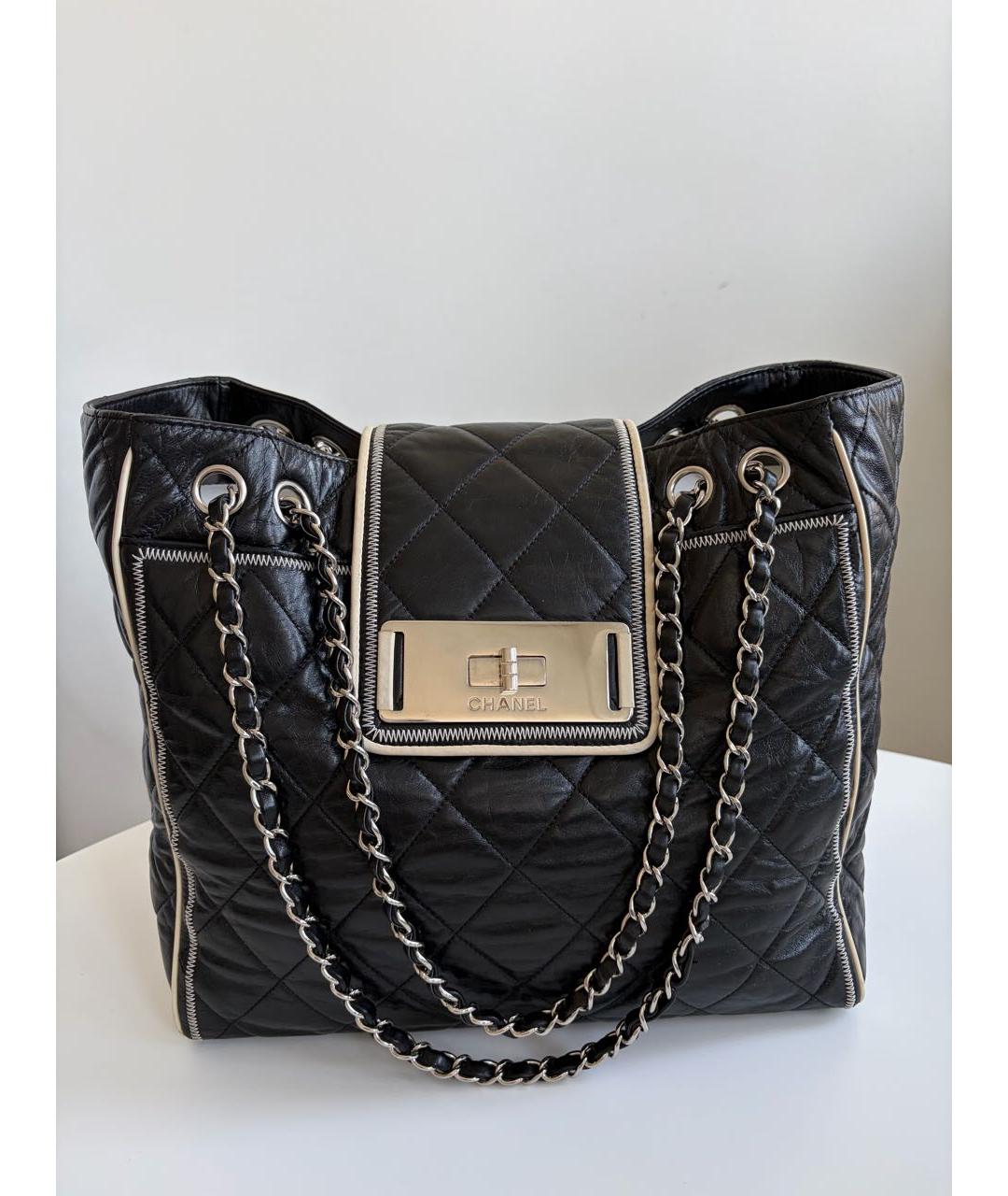 CHANEL Черная кожаная сумка через плечо, фото 9