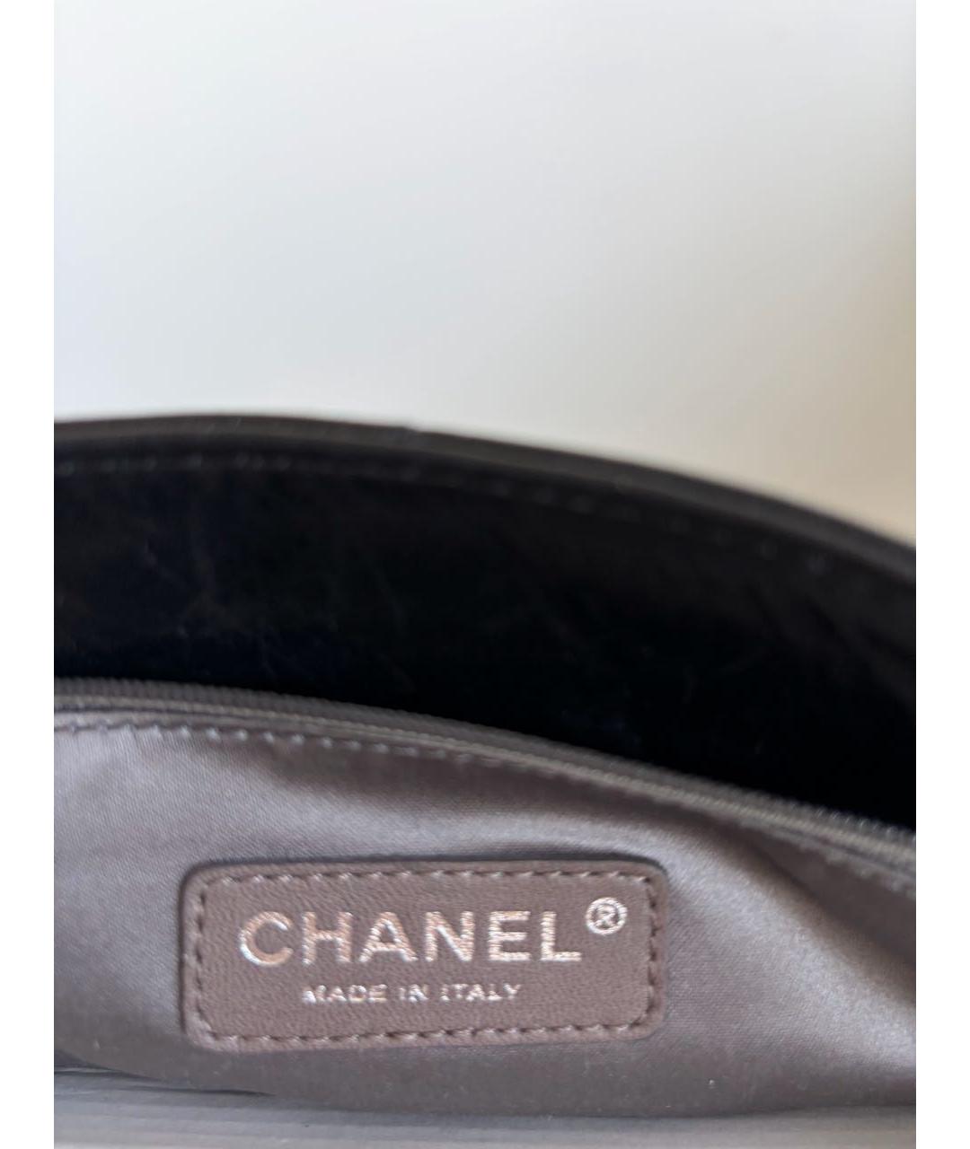 CHANEL Черная кожаная сумка через плечо, фото 8