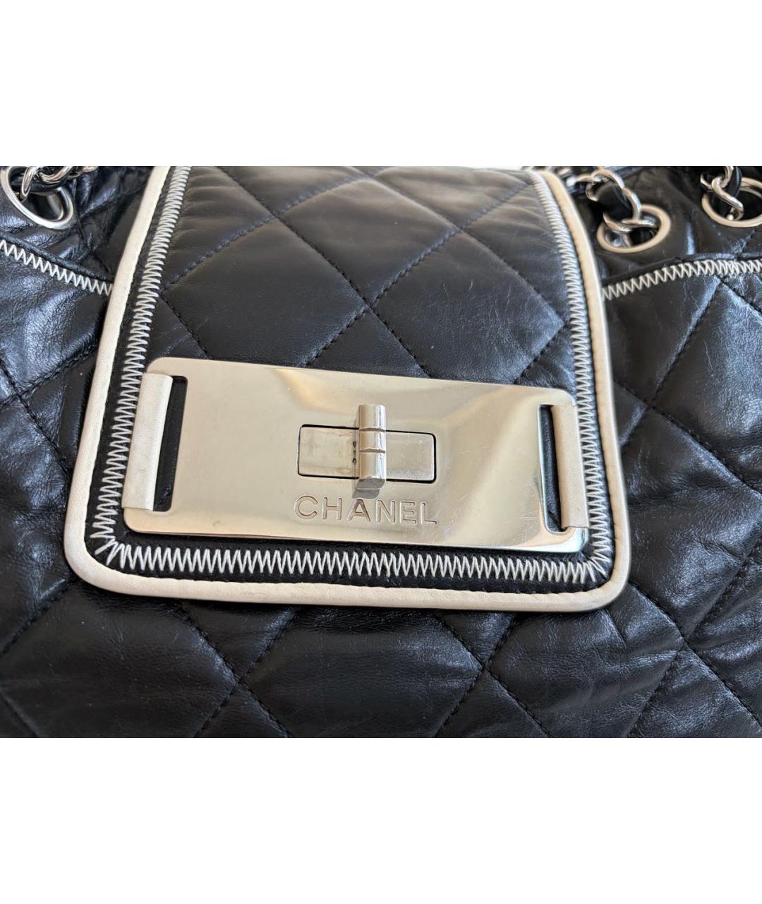 CHANEL Черная кожаная сумка через плечо, фото 6